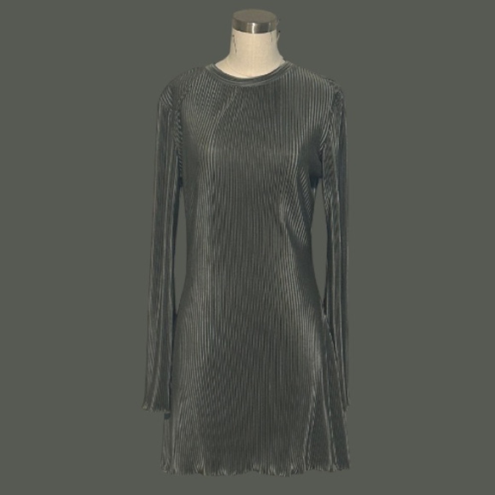 Shimmering Pleated Mini Dress